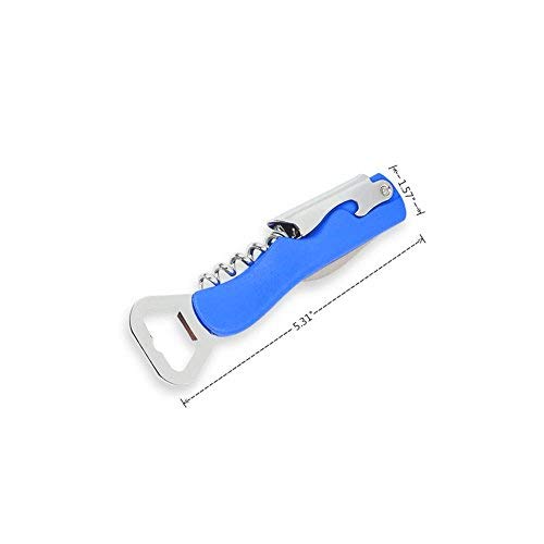 Premium Bartenders Corkscrew by Shanlan. A Professional 3-in-1 Bottle Opener With Foil Cutter for Wine and Beer. Stainless Steel and Hard Plastics [3 Packs]
