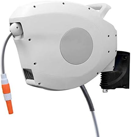 JMYSD Wall-Mounted Hose Box Reel Garden Hose Spray Gun Expandable Garden Water Hose Pipe Kit Non Kink Flex Watering Set For Patios, Balconies & Small Garden Spaces & Car Washing & Showering Pets