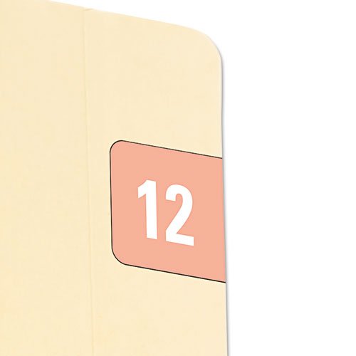 Smead Products - Smead - Year 2012 End Tab Folder Labels, 1 x 1/2, Pink, 250/Pack - Sold As 1 Pack - Use to indicate when file was created, should be destroyed, or moved to inactive storage. - Wraparound color bar for visibility from both sides of the file folder. -