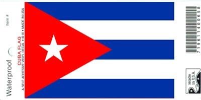 Package of 2 Cuba flag decals for auto, truck or boat