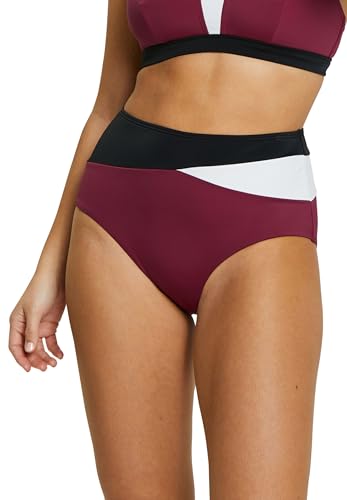 SANS COMPLEXE Damen Beyond The Beach Badeanzug, Hohe Taillenhöhe, Jenseits des Strandmodells, Colorblock Plum, 38, Plum Colorblock, 36-38 EU