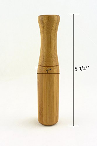 Bamboo Mortar and Pestle, Set for Grinding and Crushing