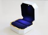 Finex metal glossy with LED Jewelry Gift Box Case for engagement ring, Ring Earring Pendant & Outer box