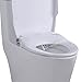 Bio Bidet A5 Stream - Non Electric Bidet Toilet Seat, for Elongated Toilet, Dual Nozzle, Unified Brass Valve, Inlet and T-Valve - Easy to use Chrome Plated Side Lever, DIY Installation