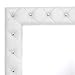 Baxton Studio Stella Crystal Tufted Modern Floor Mirror, White