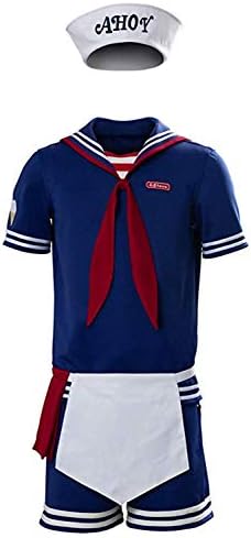 Steve Strangerr Things Costume Strangerr Things 3 Cosplay Costume Steve Robin Scoops Ahoy Ice Crean Uniform Suit
