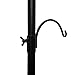 Accessory Hook For Backyard Bird Feeding Stations, Black Iron Post Hanger For Freestanding Birdfeeder Stand Kits, Bird House Holder Bracket
