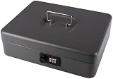 Pavo Metal Cash Box 12 Inch with Combination Lock Dark Grey view 2