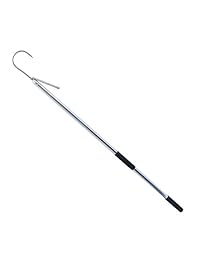 Pesca American Wire 3 pulgadas Acero inoxidable Gancho con mango de aluminio y Foam Grip Gaff
