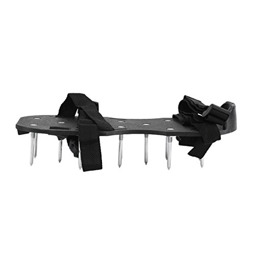 Baynne 2pcs/Set Epoxy Aerating Spikes Shoes Garden Lawn Shoe with 3 Adjustable Straps