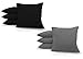 Johnson Enterprises, LLC 8 Standard Corn Filled Regulation Duck Cloth Cornhole Bags! 17 Colors (You Pick)!! (Black/Grey)