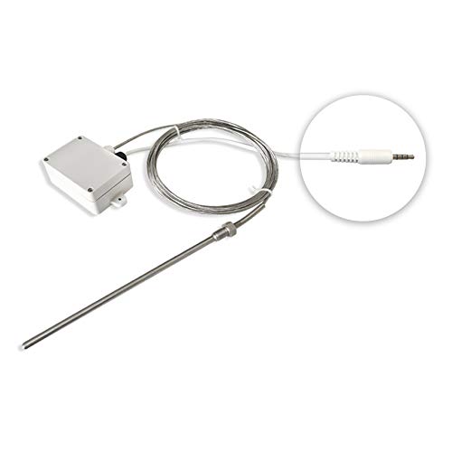 Ubibot RS485 PT-100 Thermocouple Temperature Probe, Platinum Resistor Sensor for Extreme Heat or Cold, Monitor -200 to 400 C,Audio Plug for GS1-AETH Device only
