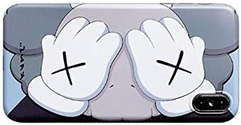 Case for Apple iPhone 7 Plus and iPhone 8 Plus, KAWS Gloves Facepalm Fashion Shock-Absorption Cover, Anti-Scratch Clear Back