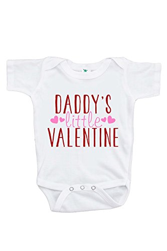 Custom Party Shop Unisex Baby's Daddy's Little Valentine Onepiece 3-6 Months Red and Pink