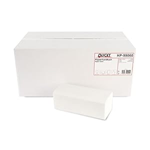 Quicky Papieren handdoek, ZZ-vouw, 25 x 23 cm, 2-laags, hoogwit, 4000 vellen, 1-pak (1 x 1 stuks)