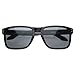 zeroUV - Designer Inspired Active Lifestyle Square Sunglasses with Keyhole Nose Bridge (Shiny Black)