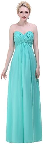 esvor Sweetheart Chiffon Party Prom Bridesmaid Dress Long Evening Gown