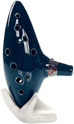 Tulas Ocarina 12 Holes Zelda AC Key Ceramic Musical Instrument Gift Professional For Beginner (Green)