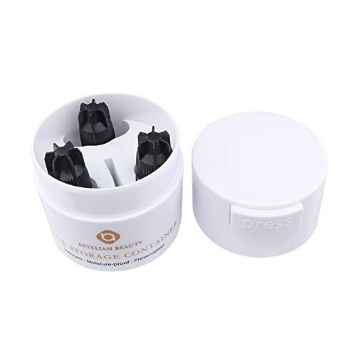 BEYELIAN Glue Storage Container Eyelash Extensions Adhesive Jar Stand Sealed Tank Lash Artists Tool White - Thumbnail 3