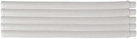 Universal Automatic/Suction Swimming Pool and Spa Vacuum Cleaner Extension/Replacement Hose Compatible with All Major Brands (4, White)