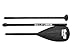 BPS 3-Piece Adjustable Alloy Standup Board Paddle - Liteweight, Floats on Water, and Easy to Adjust (White Accent)