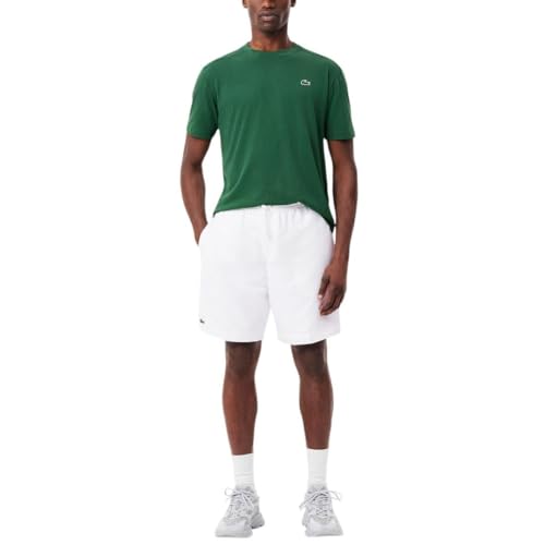 Lacoste Mens Sport Lined Tennis Short, White, XX-Large