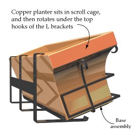 H Potter Copper Window Flower Garden Box Planter (30 Inch Length)