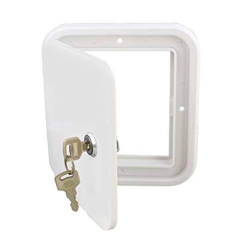 Dumble Low Profile Electric Cable Hatch RV Electric Cord White RV