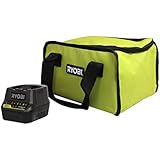 Ryobi P118B 18V Battery Charger and Soft-Sided Power Tool Bag with Cross X Stitching and Zippered Top, Bundle (Charger w/Bag)