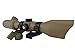 Monstrum Tactical 3-12x42 AO Rifle Scope with Illuminated Mil-Dot Reticle and Offset Reversible Scope Rings (Flat Dark Earth/Offset Rings)