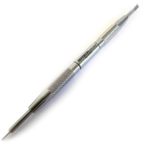 Bergeon 6767-S Watch Spring Bar Tool - Long Stainless Steel Handle with Replaceable Screw In Standard Tool End