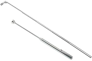 2-Pack Telescopic Magnetic Pickup Tool, 1.5lb Pull Force, Extendable 6-19 Inch Silver Grabber with 5-Section Design for Autom