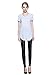 Coreal Womens Casual Curved Hem Solid Color Sleeve T-Shirt Tops Tunic tees