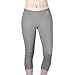 Dynamic Athletica Compression Capri Leggings for Women/Slimming Yoga Pants/Tights & Workout Clothes (Small, Gray)