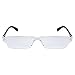 Rimless Computer Reading Glasses With Half Frame - Blue Light Blocking Lenses With Anti Reflective and Anti-Glare Coating - +200 Prescription Strength - Bonus Clear Case - by Optix 55