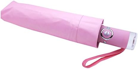 Sky Accessories Windproof Waterproof Anti-UV UPF 50 Sunproof Automatic Open/Close Travel Umbrella, with Lucite Handle, Cuff Case, Multiple Colors Available (Pink)