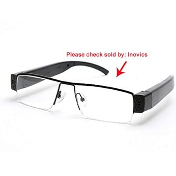 Inovics Slim Spy Glasses Camera with Sound and Video Recorder, 32 GB Memory Card Glass Full HD 12 Megapixel Lens for 1920p Recording Long Battery Backup Standby time 5 Hours