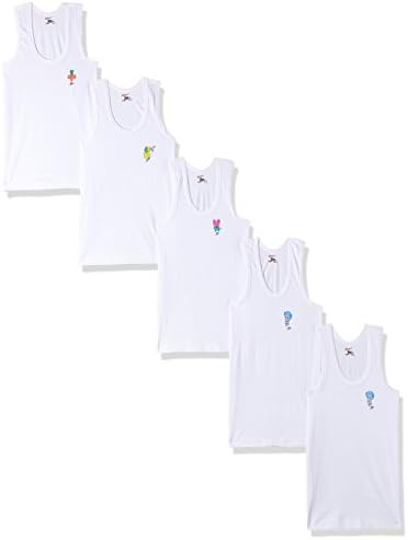 Rupa Jon Boys' Cotton Vest (Pack of 5)