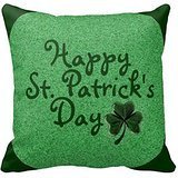Happy St Patricks Day Clover Decorative Pillow Case 18