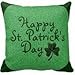 Happy St Patricks Day Clover Decorative Pillow Case 18