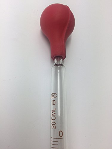 OESS Glass Graduated Dropper Pipettes with Red Rubber Caps 10ml Pk/2