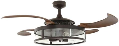 Amazon Com Beacon Lighting Fanaway Oil Rubbed Bronze And Dark Koa