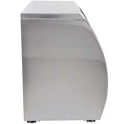 New 48" Xiltek ALL STAINLESS STEEL Commercial Curved Glass Refrigerated Deli Case Display Case With LED Lighting