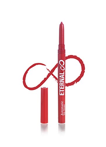 Eternal Automatic Twist Up Water Resistant Lip Liner - Easy Glide-on, Long Lasting and Non-Smudge Retractable Lip Pencil with Pigments and Professional Creamy Matte Finish (Fire)
