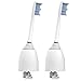 Amazon Brand - Solimo Sonic Replacement Brush Heads, 2 Count (Fits PHILIPS Sonicare Screw-On Electric Toothbrushes)