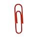 JAM PAPER Colorful Standard Paper Clips - Regular 1 Inch - Red Paperclips - 100/Pack
