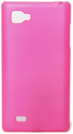 Rubber Smooth Hard Skin Case Cover for LG Optimus 4X HD P880 Rose + 1 gift