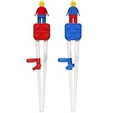 Haon brick figure chopstick for toddler kid children (non-toxic material used product) / lego brick compatible (right hand) (red)
