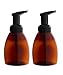 JUVITUS Amber Refillable Travel Foamer Pump BPA Free Plastic Bottle - 250 ml / 8.3 oz (2 Pack)