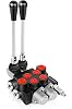 3 Spool 11 GPM Hydraulic Control Valve - 3600 PSI, G1/2 Ports, Parallel Center For Tractors & Log Splitters